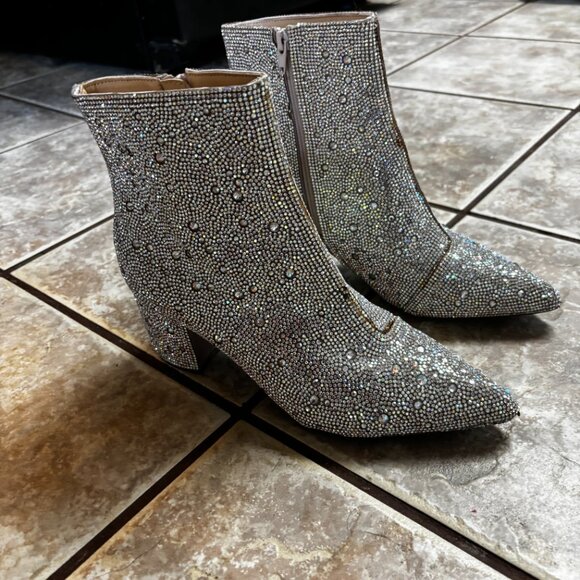 Betsey Johnson Sparkly Ankle Boots - Women's Size 7.5 - Picture 2 of 3